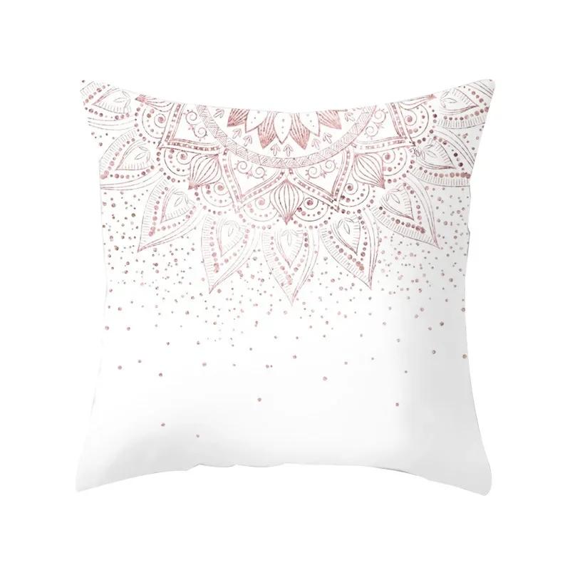 40X40/45X45CM Rose Gold Pink Geometry Print Cushion Covers Modern Nordic Livingroom Decorative Pillows Case Couch Throw Pillows