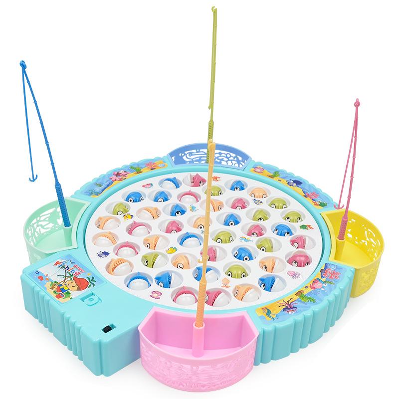 Children'S Electric Fishing, Rotating Fishing Plate Set, Children'S Educational Parent-Child Interactive Toys