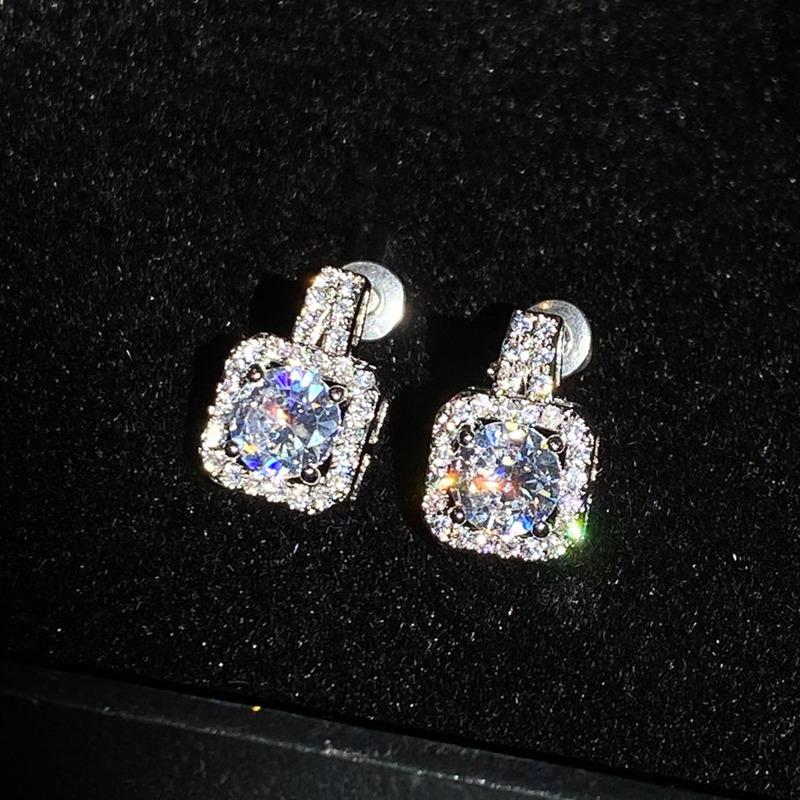 BELLA BOX Bling CZ Zircon Women Stud Earring Delicate Shape Wedding Engagement Party Bridal Earrings High Quality Jewelry