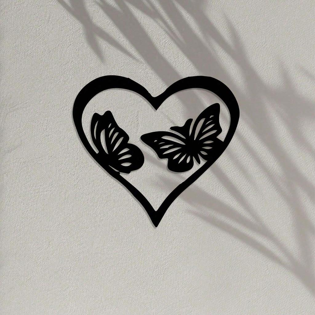 Vintage Heart Metal Wall Art Openwork Garden Sculpture Rust Finish Outdoor Hanging Decor Patio Porch Fence Nature Gift