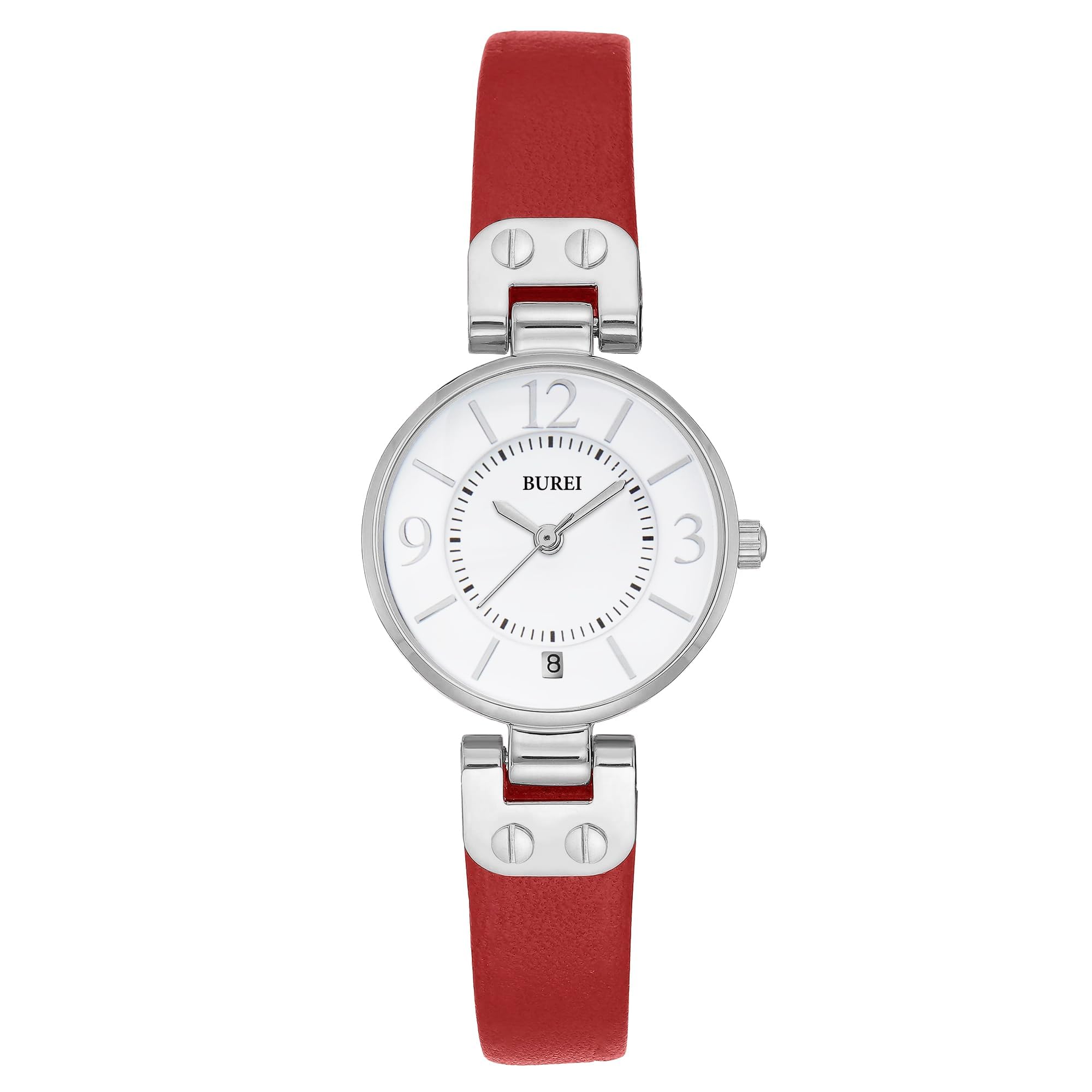 

BUREI Аналоговые Кварцевые Японские Золотые Легкие и Кожаные Идеально подходят для и Повседневных Идеально в качестве Подарка Женские Часы, Батарейка, Водонепроницаемые, Циферблат, Тонкие,