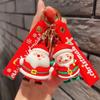 Santa Claus Key Holder 3D Doll Keychain Christmas Series Keychain Car Keys Ring New Year Keychain