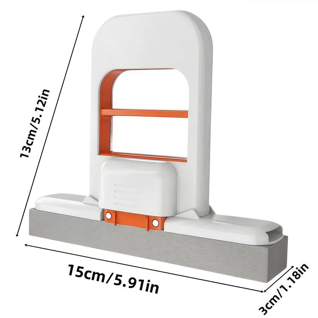 4 Stück 1 Wischmopp + 3 Schwämme, Schnellreinigung Design, Faltbar Platzsparend Handheld für Büro, Badezimmer, Küche, Tischplatten-Schrubber für Wände, Schwammwischer