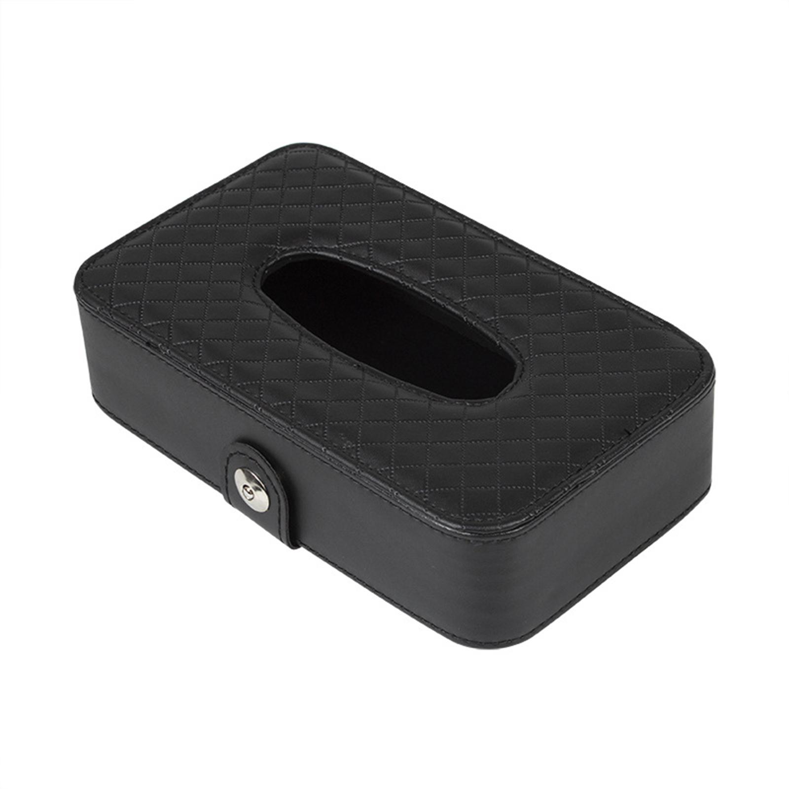 Tissue Case Leather Car Sun Visor Tissue Holder Car Sunshades Hanging Tissue Dispensers Case Tissue Box Holder