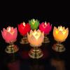 LED Lotuslicht Batteriebetrieben Bunt Weiches Natürliches Licht Buddha-Lampen Gebet Flackern LED-Kerze Teelicht Tempeldekoration