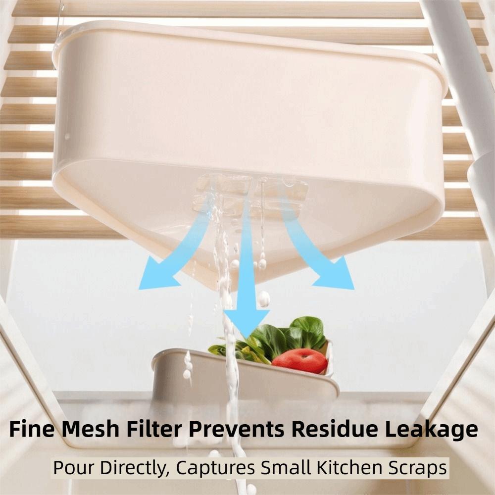 Compact Faucet Drainage Basket Triangle Shaped Triangle Sink Filter Rack  Household Use