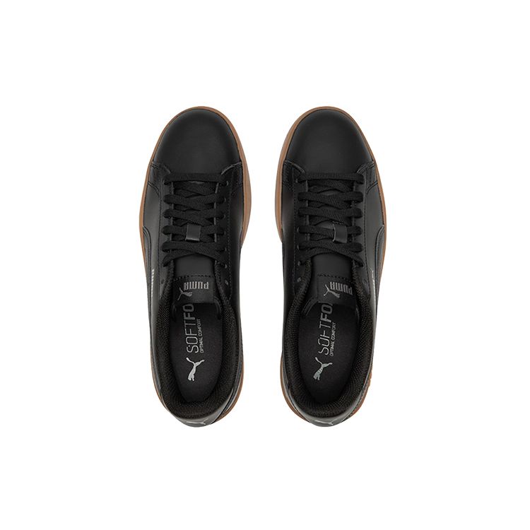 Puma Tênis Cano Baixo Smash V2 Tênis Unissex Preto Marrom 365215-12