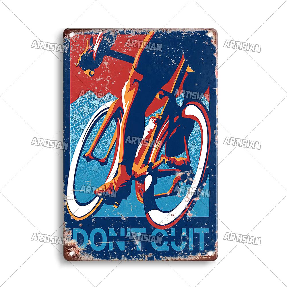Artisian Cycling Decorative Plaque Bicycle Metal Sign Bike Sport Tin Plate Wall Decor Garage Bar Pub Club Hotel Cafe Kitchen