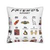 Friends Poster Pillowcase Printing Polyester Cushion Cover Decorations Tv Show Pillow Case Cover Home Zipper 45X45Cm