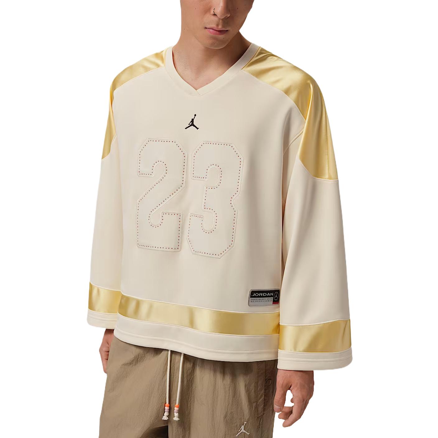 Jordan Brooklyn Lightweight Knit Long Sleeve Hockey Jersey Men jerseys IF1950-110 L