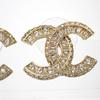 [Pre-owned] CHANEL Coco Mark Rhinestone Earrings/j55-47