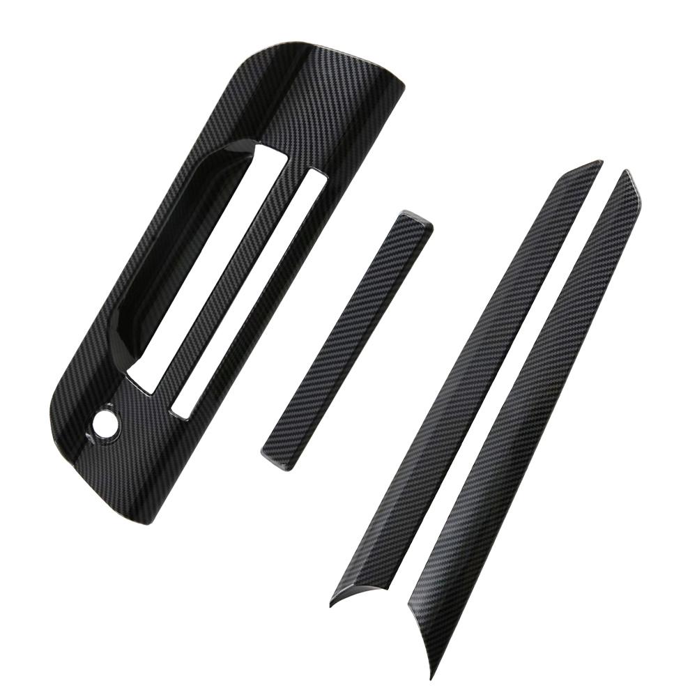 4pcs Carbon Fiber Rear Trunk Tailgate Lid Cover Trim For Ford Ranger 2024 2024 Car Accessories