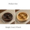 Chinese Style Bamboo Tea Tray with Lid, Luxury Round Fruit Platter with Compartments for Afternoon Tea Snacks, Home Serving Tray