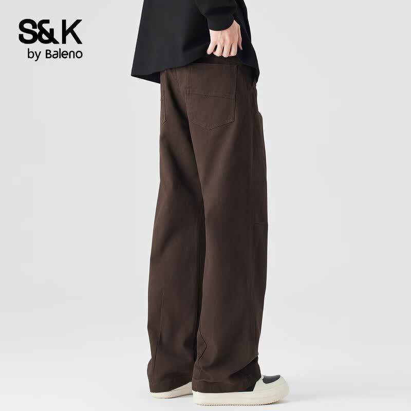 Baleno Men's S&K Series 2026 Summer Loose Straight-Fit Pure Cotton Casual Pants