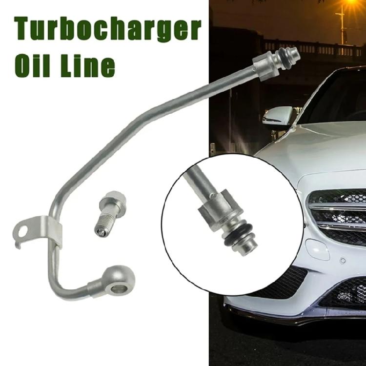 Replace 2710900477 0019972401 Turbocharger Oil Return Line with Hollow Screw