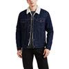 Levis Solid Color Single-Breasted Denim Long Sleeve Jacket Men jackets Dark-Blue 16365-0084