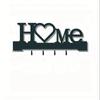"Home Love" Shaped Key Holder With Hooks - No-Drill Wall Mount, Metal Organizer For Living Room Decor,Key Rack | Key Hanger Wall