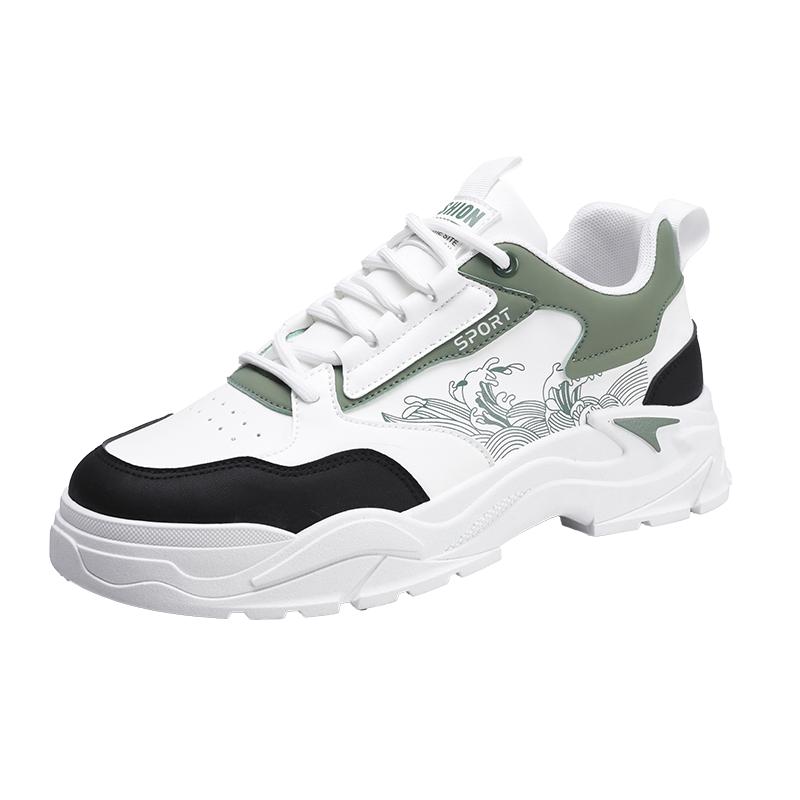 Herren Sommer bequeme vielseitige Freizeitschuhe Teenager Laufen rutschfest Sport höhenvergrößernd leichte weiße Schuhe