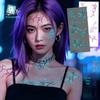 Glow Lightning Veins Kpop Girl Group Waterproof Temporary Tattoo Stickers