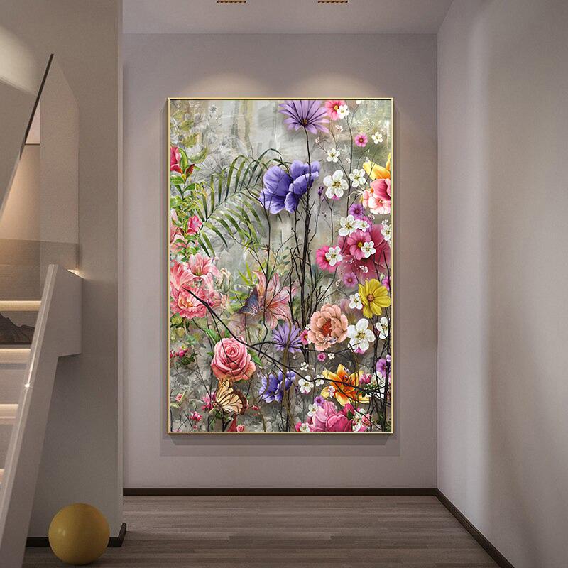 Canvas Poster, Modern Art, Abstract Flowers Painting Wall Art Colorful Canvas Decorative Picture, Ideal Gift Home Decor