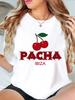 Pacha Cherry Ibiza Inspirované Grafické Tričko 100% Bavlna Pánské Trička Top Trendy Unisex Festival Klubové Tričko Top