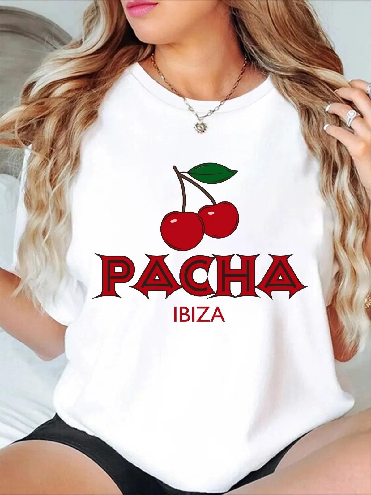 Pacha Cherry Ibiza Inspired Graphic 100% Cotton T-shirt Mens Tees Top Trendy Unisex Festival Club Tee Top XL