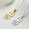 Dawapara Indien Tamil Om Symbol mit Dreizack Anhänger Edelstahl Halskette Om Shiva Symbol Yoga Vintage Talisman Schmuck
