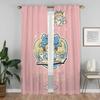 Niedliche Mädchen Moskitonetze für Wohnzimmer Vorhang Heim Innenvorhänge 2 Stück Tüll für Schlafzimmer Jalousien Trennwand