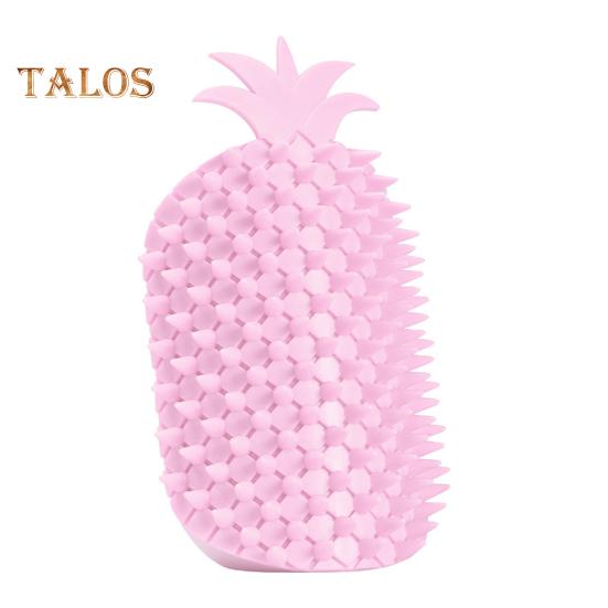 Cat Self Groomer Pineapple Shape Cat Wall Corner Massage Comb with Catnip Cat Face Scratcher Grooming Brush for Long Short Fur Cats Dogs