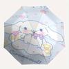 Blue Cinnamoroll and Bear Automatic Opening and Closing Cartoon Umbrella, Lightweight 3-Fold, With Cute Cartoon Characters, Suitable for Home, Outdoor