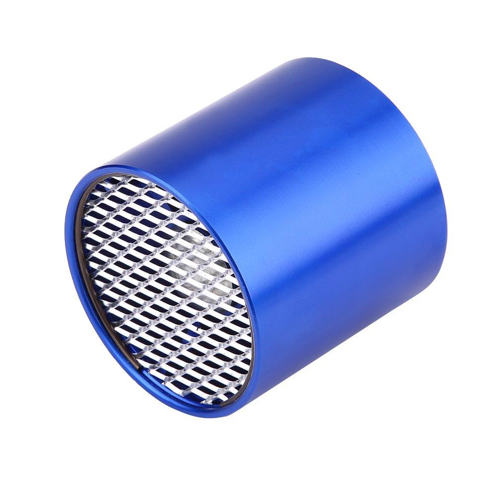 Car Intake Turbine 55mm Supercharger Turbo Single Face Advance Increases Horsepower Aluminum Alloy with Net (Blue)