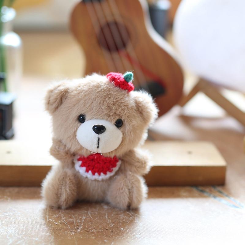 

Cute Plush Teddy Bear Dolls Toy Pendant Backpack Hangings Decoration Keychain Gifts светло-коричневого