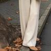 2026 Autumn/Winter Slimming Knit Wide-Leg Pants for Pear-Shaped Figures: Thickened, Drape, Casual, Straight-Leg Fit!