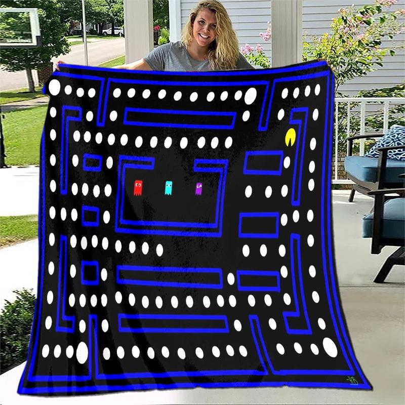 Game blanket retro game maze flannel blanket gamer blanket gift blanket