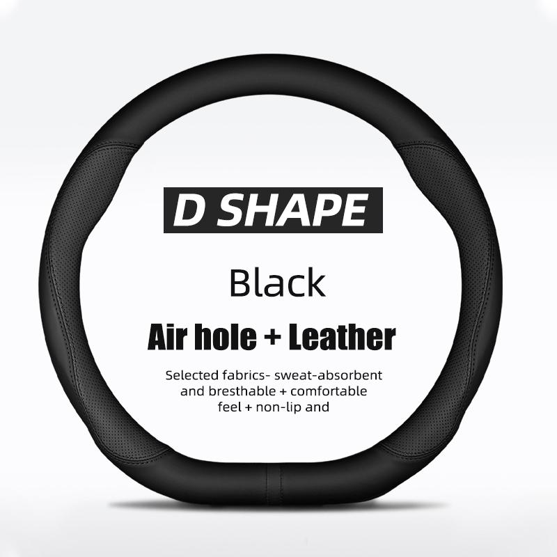 

37-38cm Car Steering Wheel Cover Carbon Fiber Leather For CHERY JAECOO J7 J8 2023 2024 Anti Slip, ultra-thin, Car Accessories