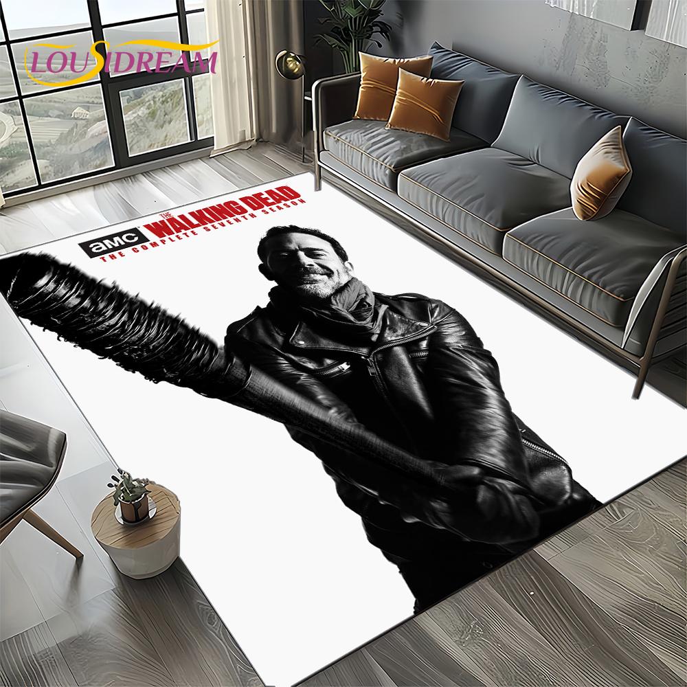 

TWD Ходячие мертвецы Рик Дэрил Хоррор ТВ Ковер Коврик для Гостиной Спальни Дома Украшение Дивана, Детский Коврик Нескользящий Напольный Коврик 40x60cm( 15x23in )