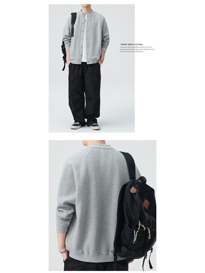 Anyang 2025 Autumn Men's Heavyweight Button Cardigan: Trendy, Loose, Casual Jacket