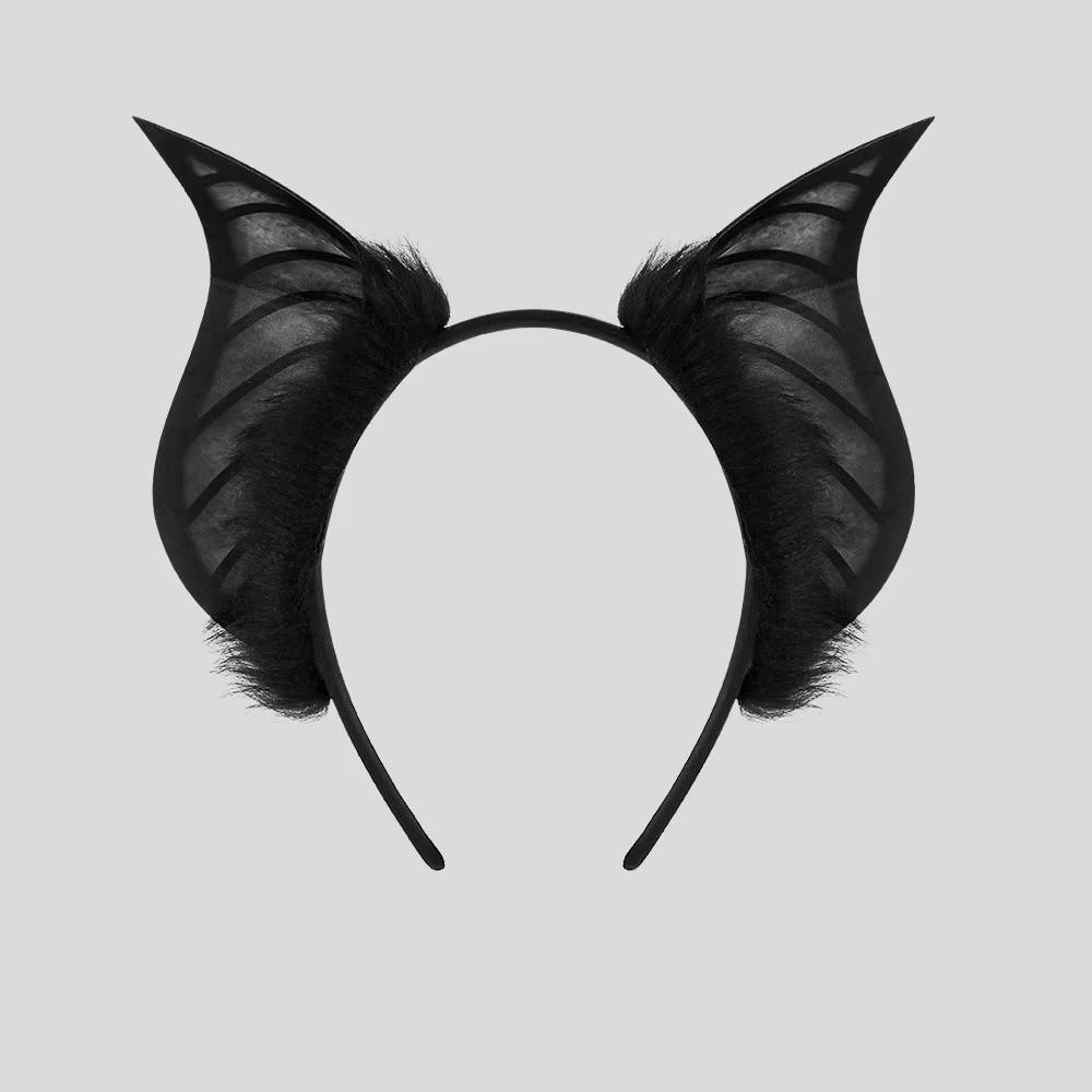 Furry Bat Ears Headband DIY Halloween Hairband Fashion Halloween Costume Cosplay Props Party