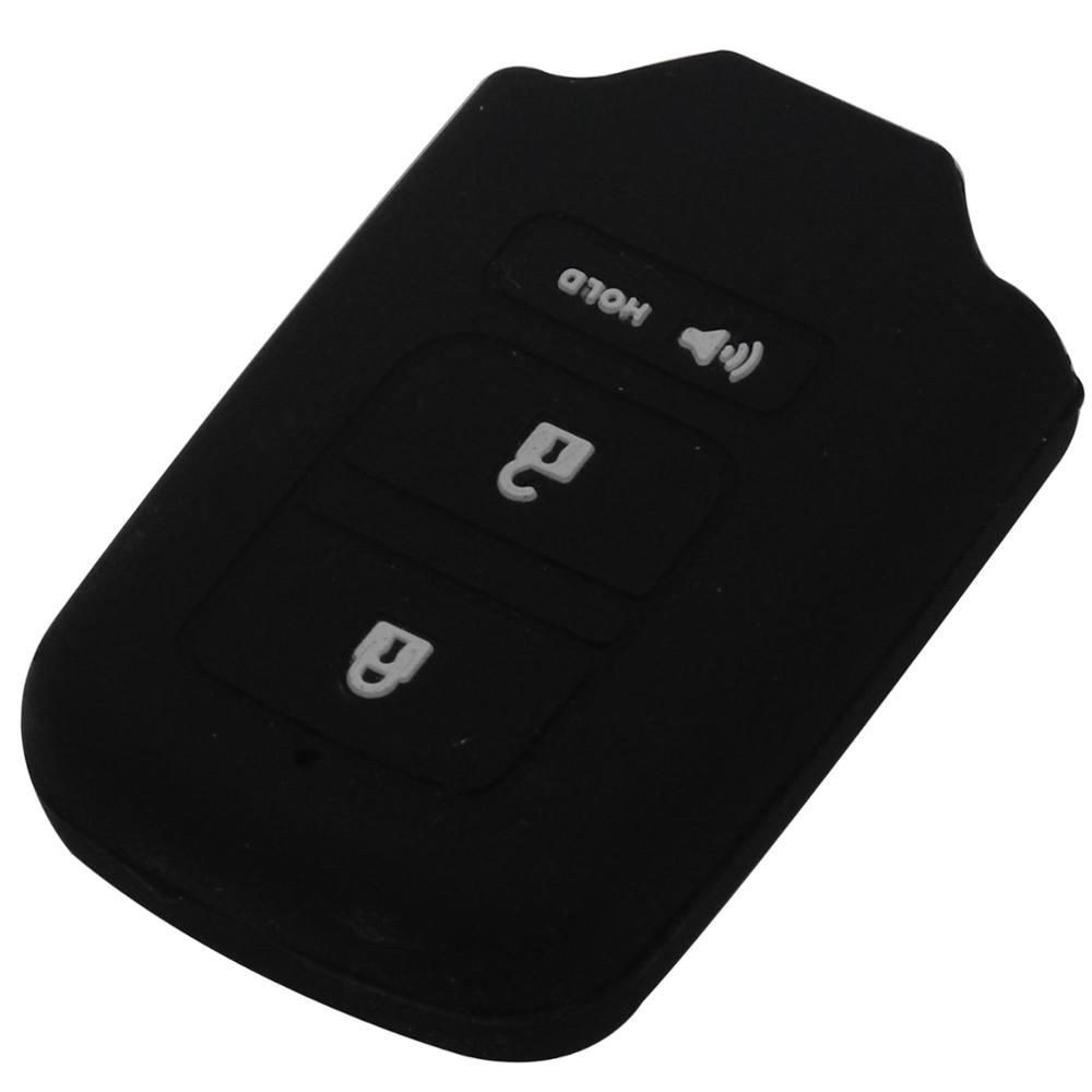 Jingyuqin 3 Buttons Silicone Car Key Fob Cover For Honda Vezel City Civic Jazz BRV BR-V HRV Keyless Entry Case Protect Holder