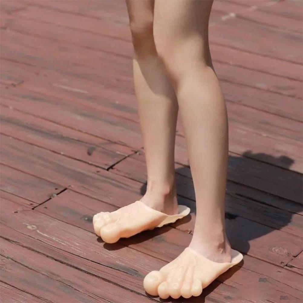 Papuci de simulare cu degetul mare de la picior, papuci amuzanți cu degetul mare, pantofi cu cinci degete pentru petreceri de Halloween și