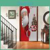 And Santa Claus Elk Stickers On The Doors Pvc Peel And Stick Wallpaper Living Room Kids Room Poster Christmas Decals Home Decor