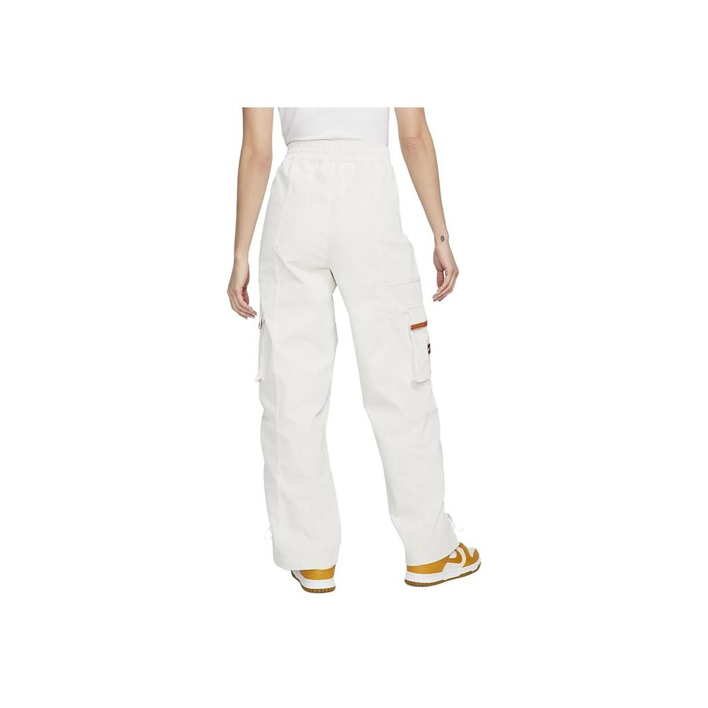Nike Solid Color Side Pocket Loose Casual Pants Women Bottoms White FJ7729-030