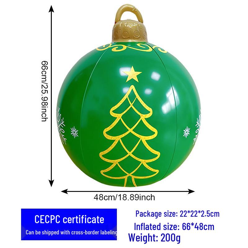 Décoration de boule gonflable de Noël d'extérieur pour les fêtes et les cours