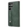 For Samsung Galaxy S24 Ultra Leather Case Wristband Design Stand Phone Cover
