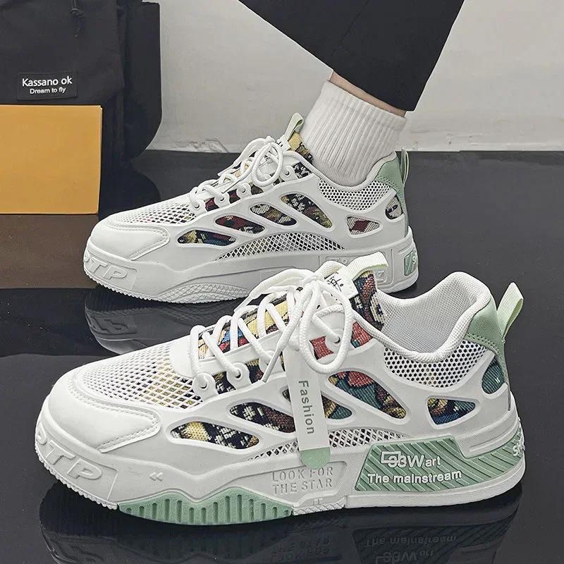 Casual Fashion Leather Sneakers New Skateboard Mens Shoes Outdoor Running Sports Shoes Hiking Tennis Platform Luxury Footwear