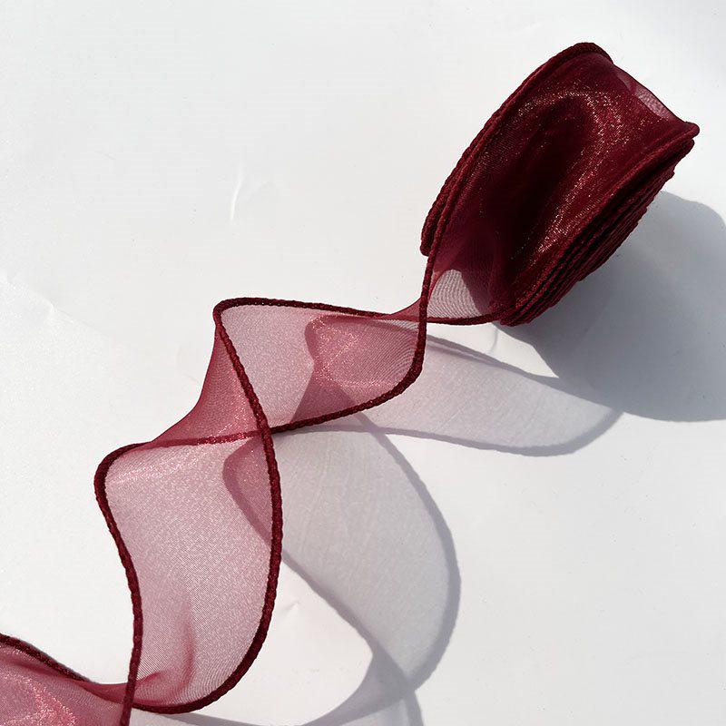 Iridescent Pearl Wave Silk Ribbon: Fishtail Yarn for Floral Arrangements & Decorations