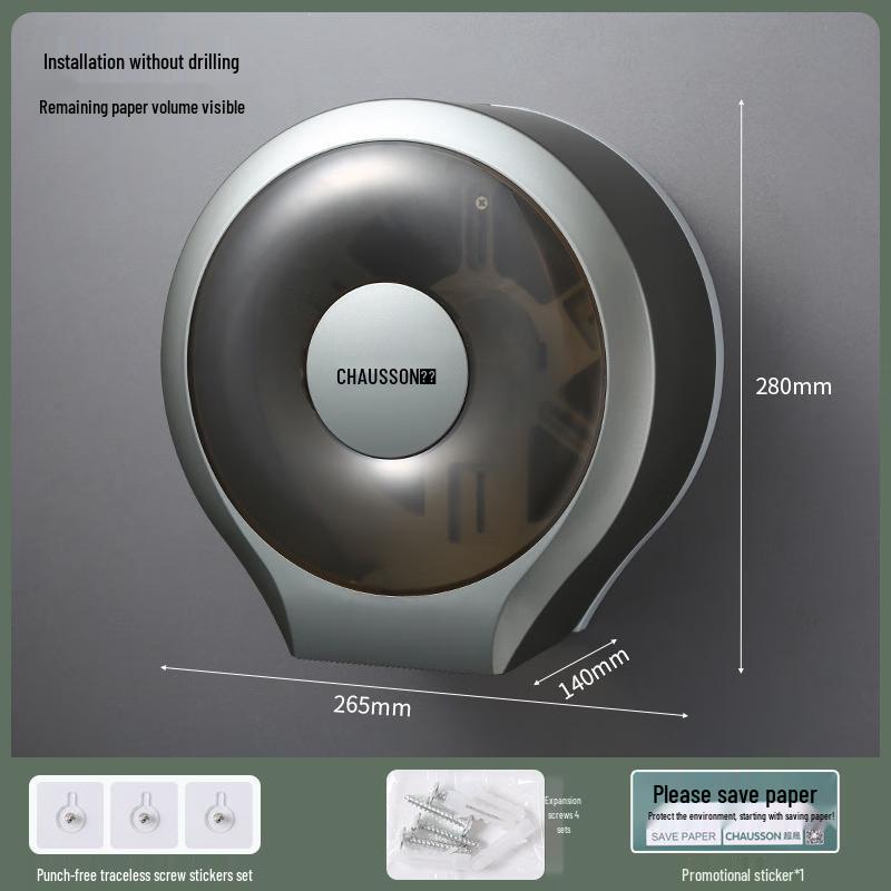 Wall-Mounted Jumbo Roll Toilet Paper Dispenser