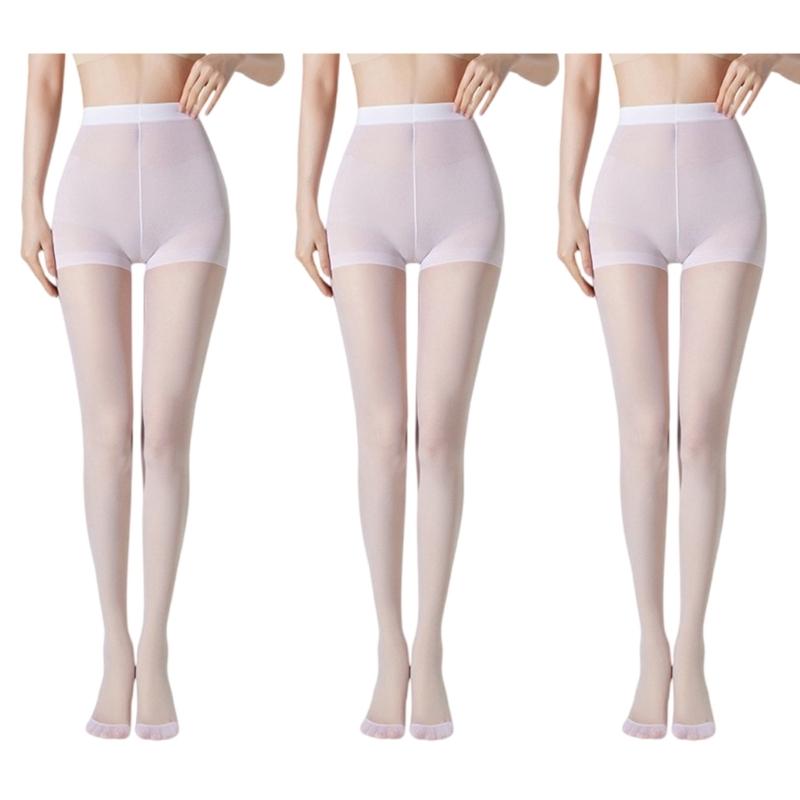 3 Piece Ultra Thin Anti Run Nylon Stockings Breathable Pantyhose Comfortable Seamlessly Leggings For Daily Wear