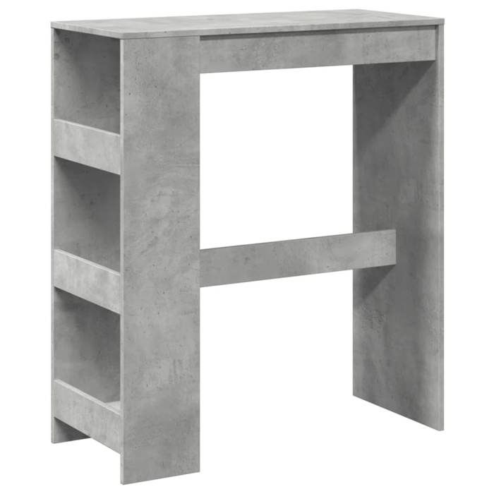 VidaXL Bar Table with Shelves Concrete Grey Engineered Wood, Pub Table, High Table, Bar Stool Table, Table 854376