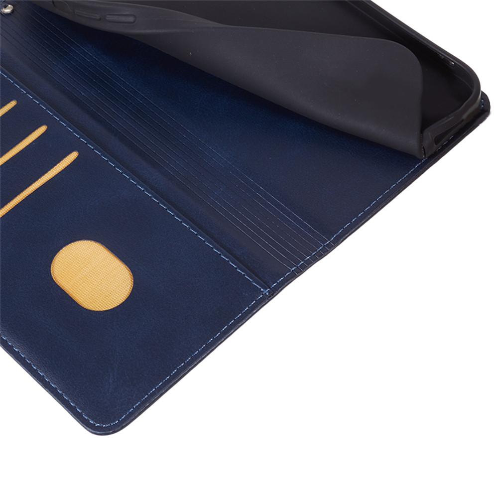 For iPhone 17 Air Case Calf Texture PU Leather Wallet Phone Cover with Wrist Strap